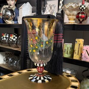 MacKenzie-Childs Holiday Decor with Red and Gold Accents